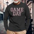 Game Day Houndstooth Alabama Football Fans Long Sleeve T-Shirt Gifts for Old Men
