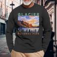 Glacier National Park Retro Us Montana Vintage Parks Long Sleeve T-Shirt Gifts for Old Men
