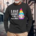 Gnome Pansexual Lgbt Pride Pan Colors Long Sleeve T-Shirt Gifts for Old Men