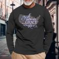 God Shed His Grace On Thee Distressed Usa Map And Flag Long Sleeve T-Shirt T-Shirt Gifts for Old Men
