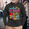 Goodbye 1St Grade Class Of 2023 Graduate Hello 2Nd Grade Long Sleeve T-Shirt T-Shirt Gifts for Old Men