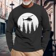 Great Helicopter Pilot Retro Long Sleeve T-Shirt T-Shirt Gifts for Old Men
