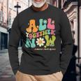 Groovy All Together Now Summer Reading 2023 Librarian Book Long Sleeve T-Shirt T-Shirt Gifts for Old Men