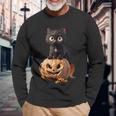 Halloween Cats Cat Long Sleeve T-Shirt Gifts for Old Men