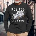 Halloween Race Car Party Racing Ghost Boo Matching Pit Crew Long Sleeve T-Shirt Gifts for Old Men