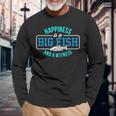 Happiness Big Fish And Witness Fishing Long Sleeve T-Shirt Gifts for Old Men