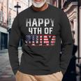 Happy 4Th Of July Us Flag Patriotic American 4Th Of July Long Sleeve T-Shirt Gifts for Old Men