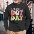 Happy Dot Day 2023 Colorful Pastel International Dot Day Long Sleeve T-Shirt Gifts for Old Men