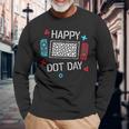 Happy Dot Day Gamers Boy Game Controller Colourful Polka Dot Long Sleeve T-Shirt Gifts for Old Men