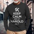 Harold Fix Quote Birthday Personalized Name Idea Long Sleeve T-Shirt Gifts for Old Men