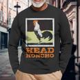 Head Honcho Vintage Rooster Illustration Perfect Boss Long Sleeve T-Shirt Gifts for Old Men