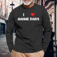 I Heart Anime Dads Love Red Simple Weeb Weeaboo Gay Long Sleeve T-Shirt T-Shirt Gifts for Old Men