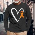 Heart End Gun Violence Awareness Orange Ribbon Enough Long Sleeve T-Shirt T-Shirt Gifts for Old Men