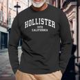 Hollister California Ca Vintage State Athletic Sports Style Long Sleeve T-Shirt Gifts for Old Men