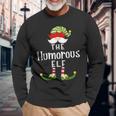 Humorous Elf Group Christmas Pajama Party Long Sleeve T-Shirt Gifts for Old Men