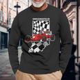 Indianapolis Indiana Race Checkered Flag Race Lovers Long Sleeve T-Shirt Gifts for Old Men