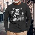 Invasion Thanksgiving Meme Alien Turkey Ufo Selfie Long Sleeve T-Shirt Gifts for Old Men