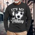 It's My 10Th Birthday Soccer Player 10 Bday Party Team Long Sleeve T-Shirt Gifts for Old Men