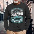 It's A Champagne Thing You Wouldn't Understand Name Vintage Long Sleeve T-Shirt Gifts for Old Men
