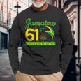Jamaica 61St Independence Day Celebration Jamaican Flag Long Sleeve T-Shirt Gifts for Old Men