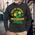 Jamaican Independence 6Th August 1962 Jamaican Flag Long Sleeve T-Shirt T-Shirt Gifts for Old Men
