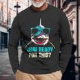 Jaw Ready For This Week Friday Shark Vacation Summer Long Sleeve T-Shirt T-Shirt Gifts for Old Men