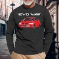 Jdm Car Evo Viii Red Long Sleeve T-Shirt Gifts for Old Men