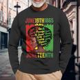 Junenth Is My Independence Day Black Queen Black Pride Long Sleeve T-Shirt T-Shirt Gifts for Old Men