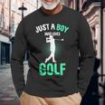 Just A Boy Who Loves Golf Club Golfer Golfing Boys Long Sleeve T-Shirt T-Shirt Gifts for Old Men