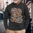 Laminate Advocate Caffeinate Educate Sped Special Education Long Sleeve Gifts for Old Men
