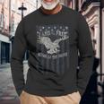 Land Of The Free Home Of The Brave Eagle Vertical Flag Long Sleeve T-Shirt Gifts for Old Men