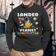 Landed On Planet Kindergarten Astronaut Gamer Space Lover Long Sleeve Gifts for Old Men