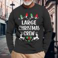 Large Name Christmas Crew Large Long Sleeve T-Shirt Gifts for Old Men