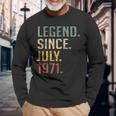Legend Since July 1971 49Th Birthday 49 Year Old Long Sleeve T-Shirt Gifts for Old Men