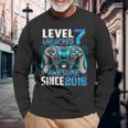Level 7 Unlocked Awesome Since 2016 7Th Birthday Gaming Long Sleeve Gifts for Old Men