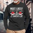Most Likely To Fart On Santa's Lap Family Matching Christmas Long Sleeve T-Shirt Gifts for Old Men