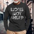 Lions Not Sheep Grey Gray Camo Camouflage Long Sleeve T-Shirt T-Shirt Gifts for Old Men