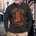 Long Live Howdy Rodeo Western Country Southern Cowgirls Long Sleeve T-Shirt Gifts for Old Men