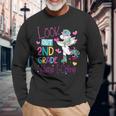 Look Out 2Nd Grade Grade Here I Come Unicorn Long Sleeve T-Shirt Gifts for Old Men