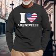 I Love Arenzville I Heart Arenzville Long Sleeve T-Shirt Gifts for Old Men