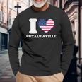 I Love Autaugaville I Heart Autaugaville Long Sleeve T-Shirt Gifts for Old Men
