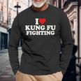 I Love Heart Kung Fu Fighting Long Sleeve T-Shirt T-Shirt Gifts for Old Men