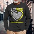 Love Hope Faith July We Wear Yellow Sarcoma Cancer Awareness Long Sleeve T-Shirt T-Shirt Gifts for Old Men