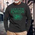 Luck O’ The Iowish Irish St Patrick's Day Long Sleeve T-Shirt Gifts for Old Men