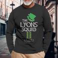Lyons Name The Lyons Squad Leprechaun V2 Long Sleeve T-Shirt Gifts for Old Men