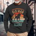 Mb Never Underestimate An Old Man With A Beagle Long Sleeve T-Shirt Gifts for Old Men