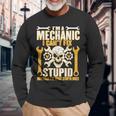 Mechanic Cant Fix Stupid But Can Fix What Stupid Does Long Sleeve T-Shirt T-Shirt Gifts for Old Men