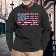 Mechanic Engineer Car Motorcycle Plane Us Flag Patriotic Long Sleeve T-Shirt Gifts for Old Men