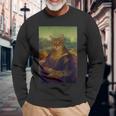Meowing Lisa Cat Cat Art Cat Lover Cat Owner Long Sleeve Gifts for Old Men