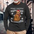 Merry Christmas Ornament Somali Cat Xmas Santa Long Sleeve T-Shirt Gifts for Old Men